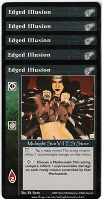 Edged Illusion x4 + 1 Kindred Most Wanted V:TES VTES Vampire CCG