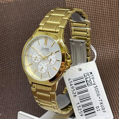 Casio MTP-V300G-7A Gold-Tone Stainless Steel Bracelet Men's Dress