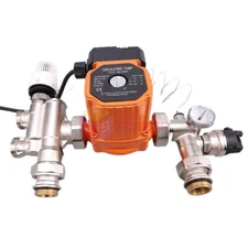 Radiant Floor Heating Manifold Hot / Cold Mixing Valve Water Circulating Pump