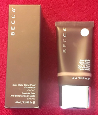 BECCA_Ever-Matte Shine Proof Foundation_CACAO_1.35 fl. oz_45 ml_New_Boxed