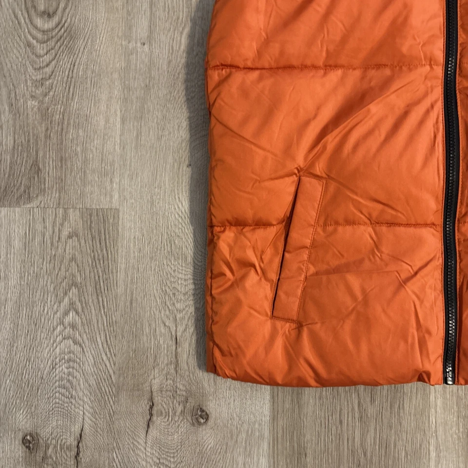 Old Navy Boys Puffer Zip Up Vest Orange Size 18 XXL - Image 2 of 4