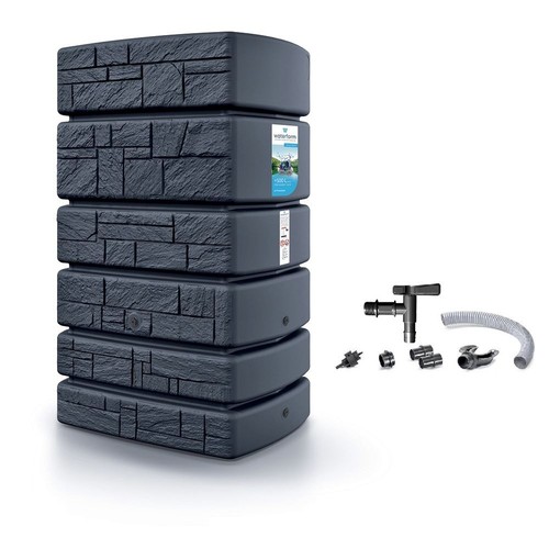Kreher XXL Wassertank Regentonne "Tower Stone" 500 Liter in Anthrazit