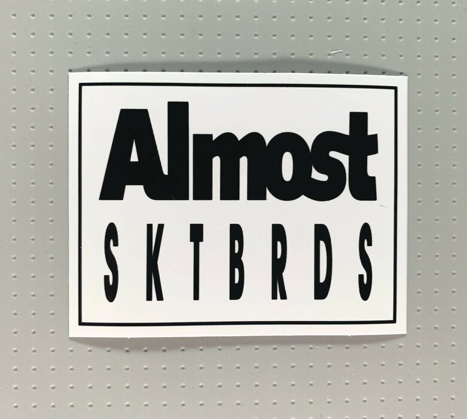 Almost Skateboard Sticker 3.25" Black/White