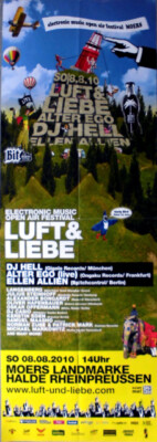 LUFT UND LIEBE - 2010 - DJ Hell - Alter Ego - Ellen Allien - Poster - Moers