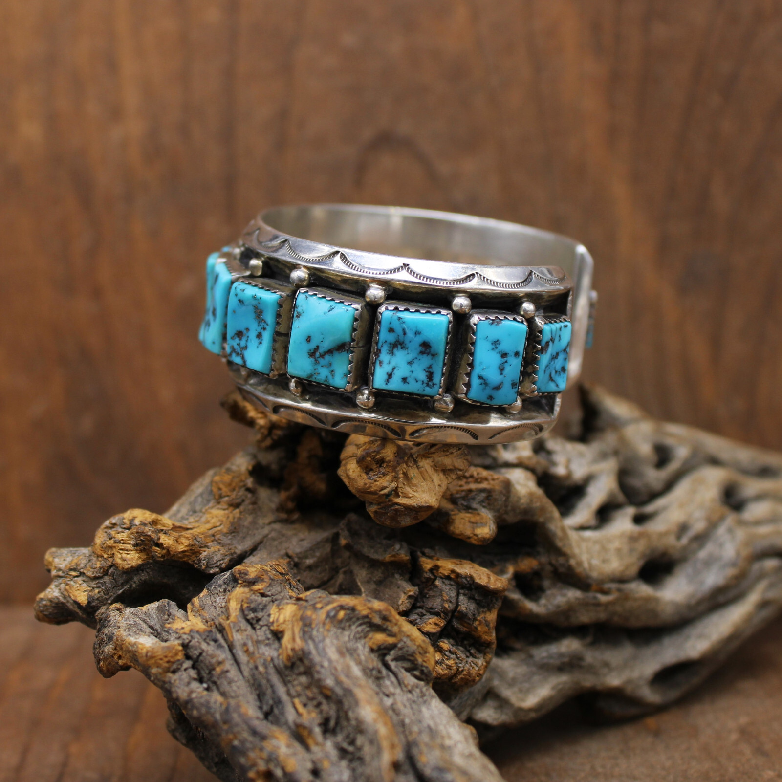 Vintage Sterling Silver and Rectangular Turquoise… - image 3