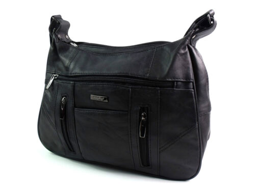 DAMEN QUALITÄT ECHTLEDER CROSSOVER KÖRPER SCHULTERTASCHE HOBO KURIERTASCHE HANDTASCHE - Bild 16 von 24