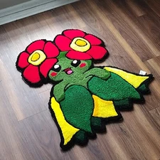 Custom Rug Tuft Pokemon Bellossom Grass Plant Flower Anime Cartoon