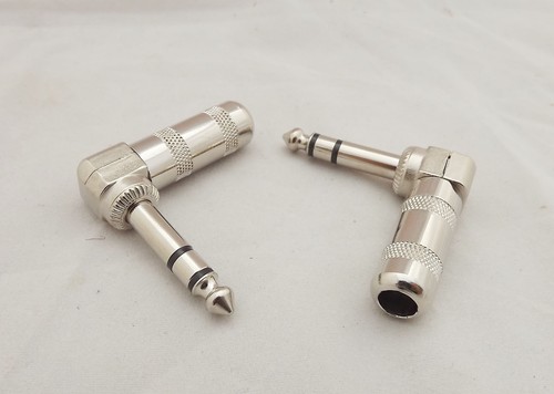 1pcs 6.35 mm 1/4" Male Right Angle TRS Stereo Audio Plug Cable Connector Adapter - Picture 6 of 8