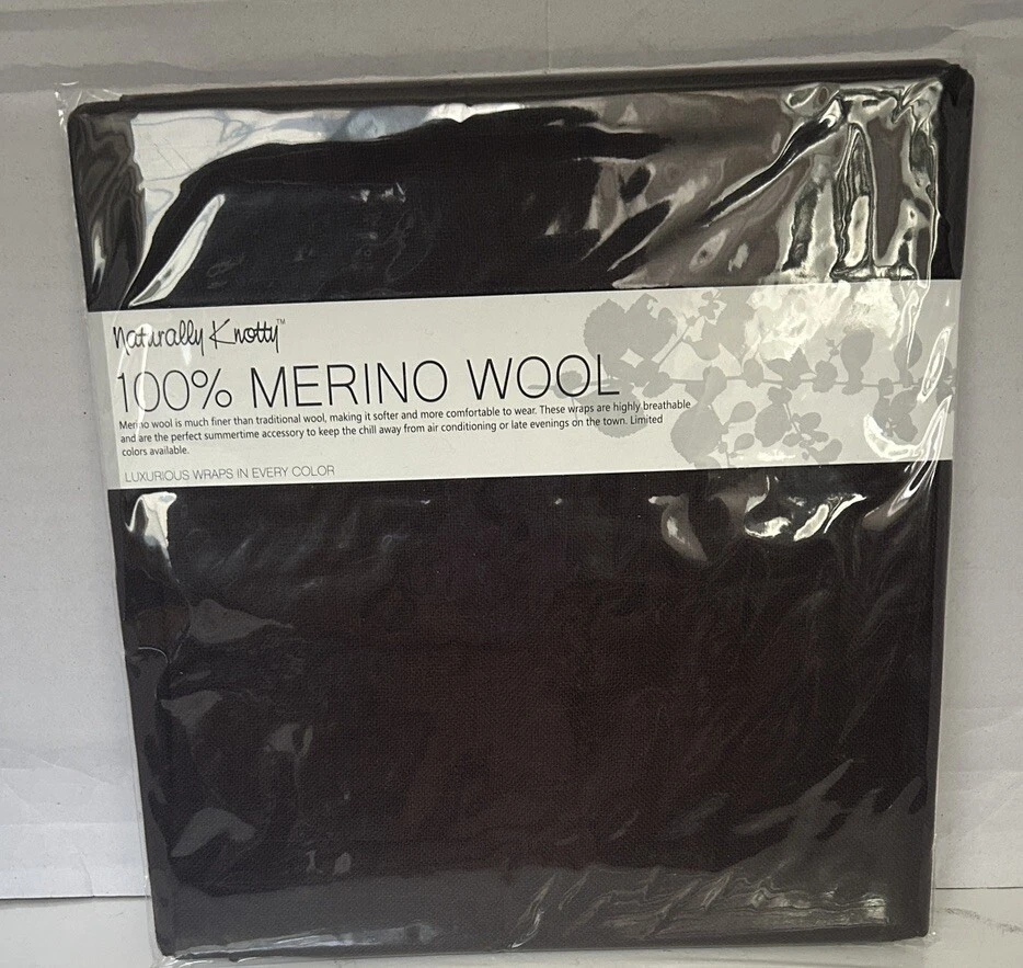 Naturally Knotty 100% Merino Wool Scarf Wrap Dark Brown
Opens in a new window or tab