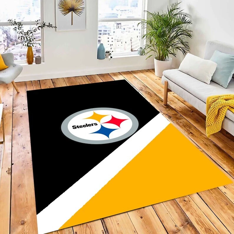 American Football Rug, Pittsburgh Steeler, Kids Room Decor