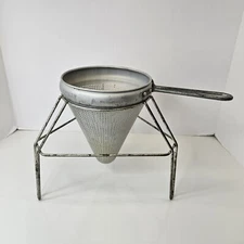 VINTAGE  VIKO Metal Ricer Sieve Food Mill Strainer w/Stand ~ No Pestle