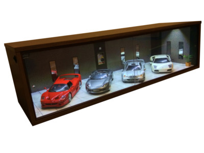 1/18 1:18 SCALE DIORAMA GARAGE DISPLAY ACRYLIC CASE W/ LED LIGHT