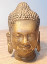 Asian Chinese Japanese Bronze Buddha Head H