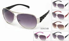 12 Pairs New Unisex Pilot Metal Heart High Quality Sunglasses Wholesale