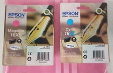 Genuine Epson  16XL Magenta x 1 , 16XL Cyan Dura Brite Ultra Ink Cartridges +VAT