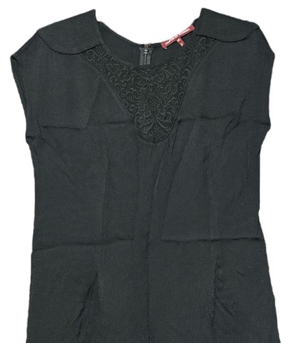 Comptoir Des Cotonniers Womens Black Short Sleeve Dress Size 38 Medium - Picture 3 of 6
