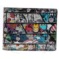 MARVEL COMICS All Over Print All Character Faux Leather Bifold Wallet