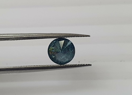 5.5mm Natural Loose Blue Diamond Solitaire I Clarity Brilliant Cut Irradiated - Picture 3 of 5