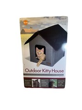 K H Pet Products Unheated Outdoor Kitty House Gray / Black 22" x 19  x 17"