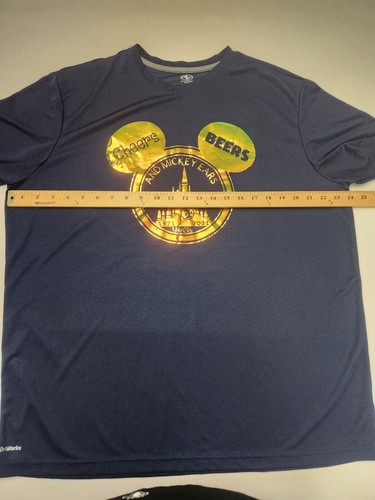 Disney World 50th Anniversary Cheers Beers & Mickey Ears Sz XL Shirt Athletic - Picture 7 of 8