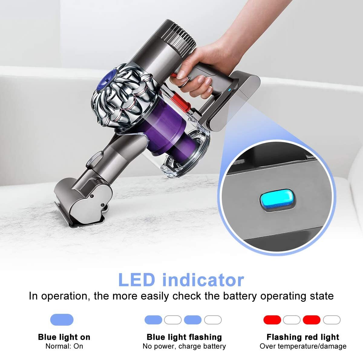 6000mAh for Dyson V6 Battery Animal Absolute DC58 DC59 DC62 DC74 SV03