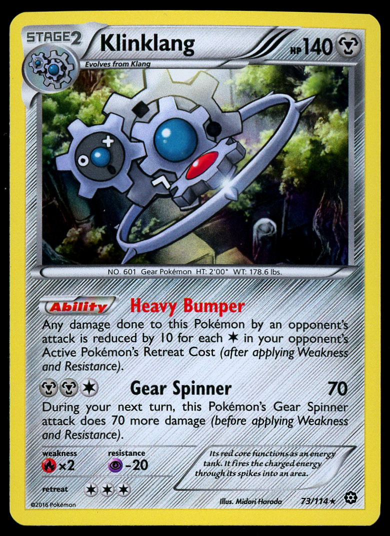 Pokemon Card Steam Siege Klinklang 73/114 Holo Rare - NM/LP | eBay