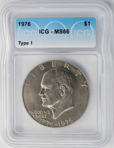 1976 Eisenhower Dollaro $ Ike Tipo 1 MS66 ICG 949734-1