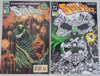 THE SPECTRE #0 & 1 (1992) DC COMICS ZERO HOUR! GLOW-IN-THE-DARK COVER #1!