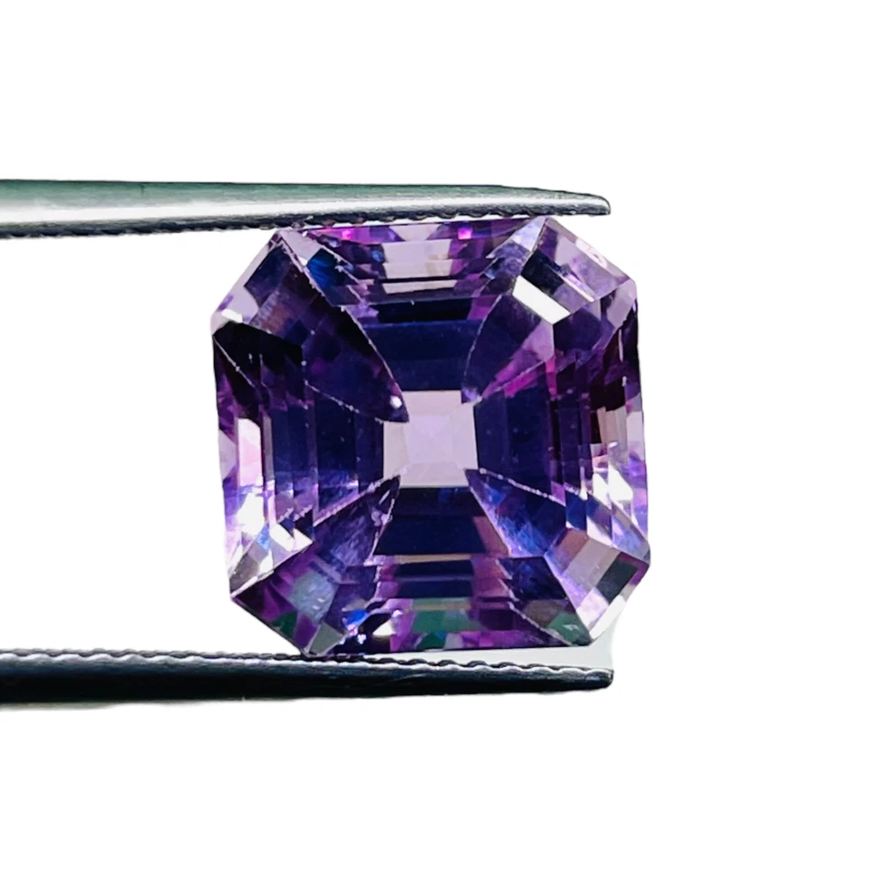 VVS 10.80 Cts Zertifiziert Natürlich Kunzit 12x12mm Smaragd Schliff AAA Qualität - Bild 4 von 4