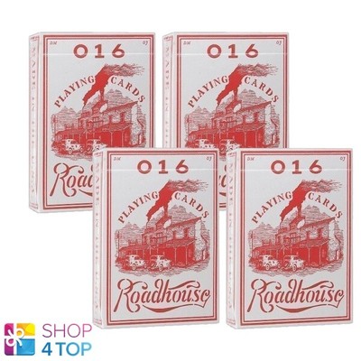 4 DECKS ELLUSIONIST ROADHOUSE ROT SPIELKARTEN MAGIK NEU