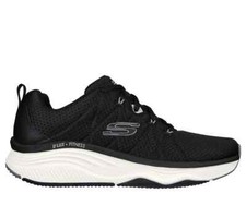 Skechers Men Shoes Black Sport Memory Foam Cushion Relaxed D'lux Fitness 232361