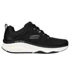 Skechers Men Shoes Black Sport Memory Foam Cushion Relaxed D'lux Fitness  232361