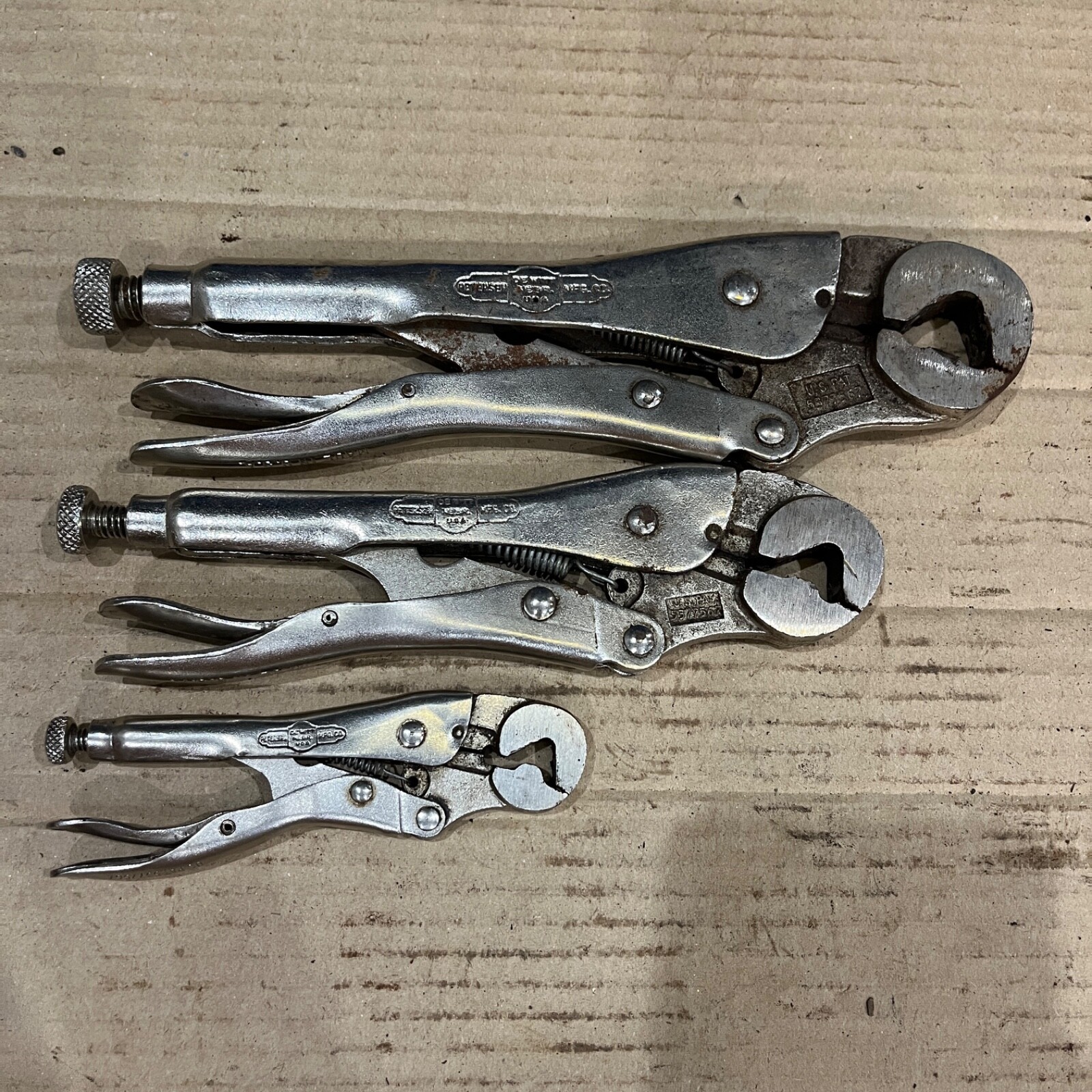 Dewitt Petersen Vise Grip Set of 3 Locking Nut Removal Pliers 10LW 7LW & 4LW a eBay