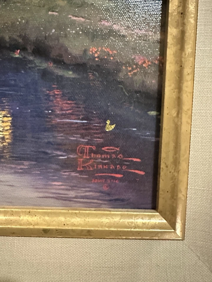Destacado Thomas Kinkade “Lakeside Manor” Foto 3 de 4