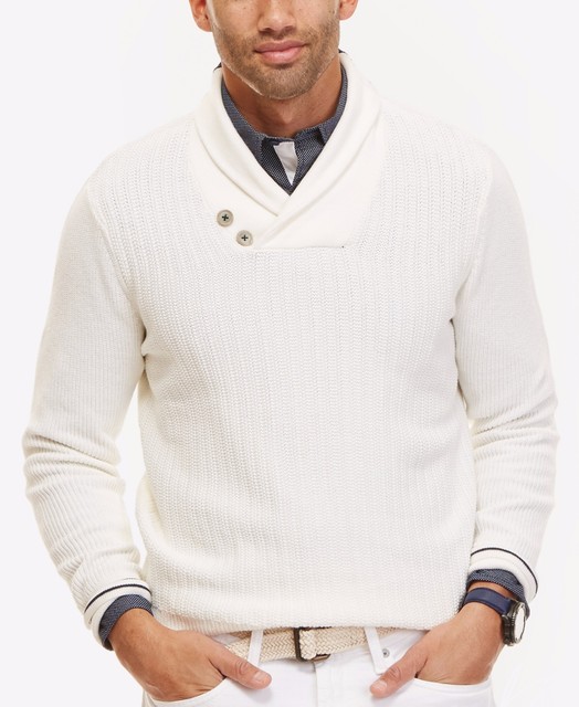shawl collar pullover