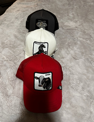 Goorin Bros Lot of 3 Trucker Hats Mesh Back Extra Large Black White Red