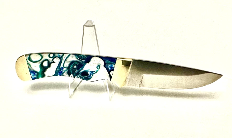 Galinha e Galo 6 1/4" Lâmina Fixa Esfoladora LUZES DO NORTE Pérola Corelon Cabo - Imagem 2 de 2