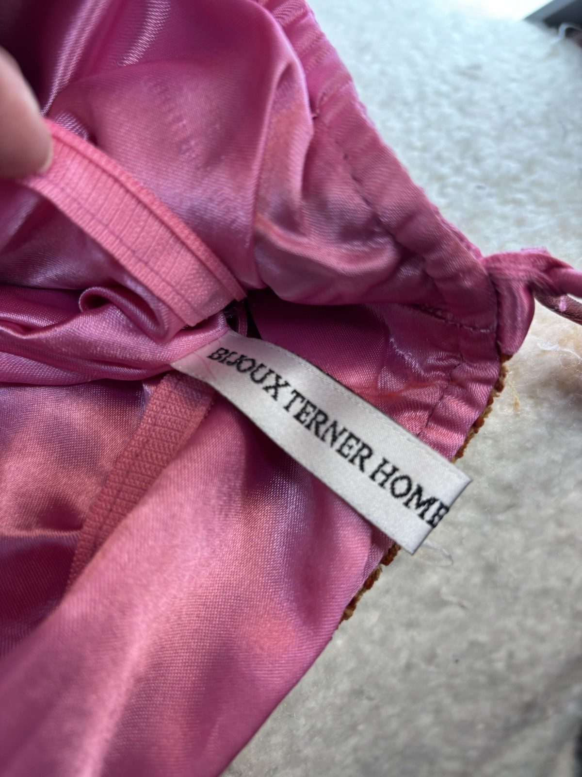 Bijoux Terner Home Bag Patchwork Saniel Pink Brow… - image 13