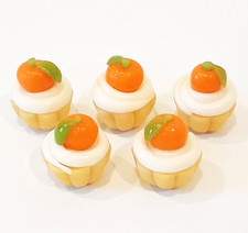 100 Dollhouse Miniature Fruit Cupcakes Doll Mini Bakery Food Cake Set Wholesale