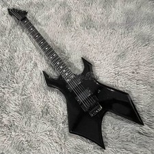 Black BC Rich Warlock Electric Guitar 6 Strings Solid Body H-H Pickups FR Bridge