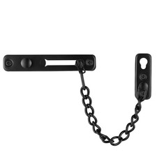 JQK Door Chain Lock Black, Stainless Steel Door Guard with Spring Anti-Theft ...