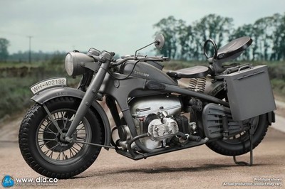 DID 1/6 Scale WWII German Zundapp KS 750 Motorcycle with Sidecar