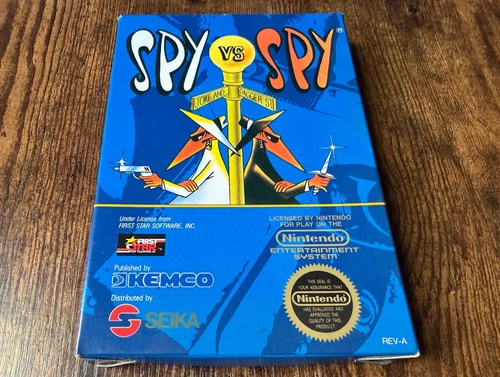 circle seal Spy Vs Spy complete in box nintendo nes mad magazine factory nr-MINT