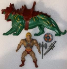 He-man And Battle Cat Masters Of The Universe Vintage Action Figures Complete