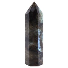 2X(Moonstone Crystal Column Natural Labradorite Quartz Obelisk Crystal1430