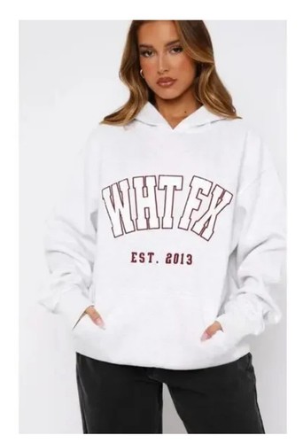 NWT New XS/S $80 WHITE FOX Give It Away Oversized Hoodie Grey Mist - Picture 7 of 8