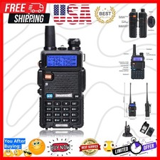 UV-5R Two Way Radio Dual Band 144-148/420-450Mhz Walkie Talkie 1800mAh Li-ion...