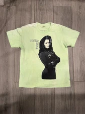 1990 Janet Jackson Green Rhythm Nation Tour T-Shirt Large