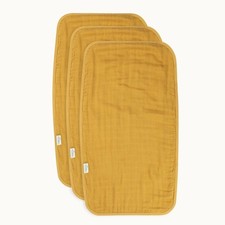 Muslin Bamboo Burp Cloths: Marigold