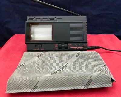 SEHR SELTEN - SINCLAIR - FLACHBILD TASCHEN FERNSEHER mit NETZ TEILE, TOP ZUSTAND